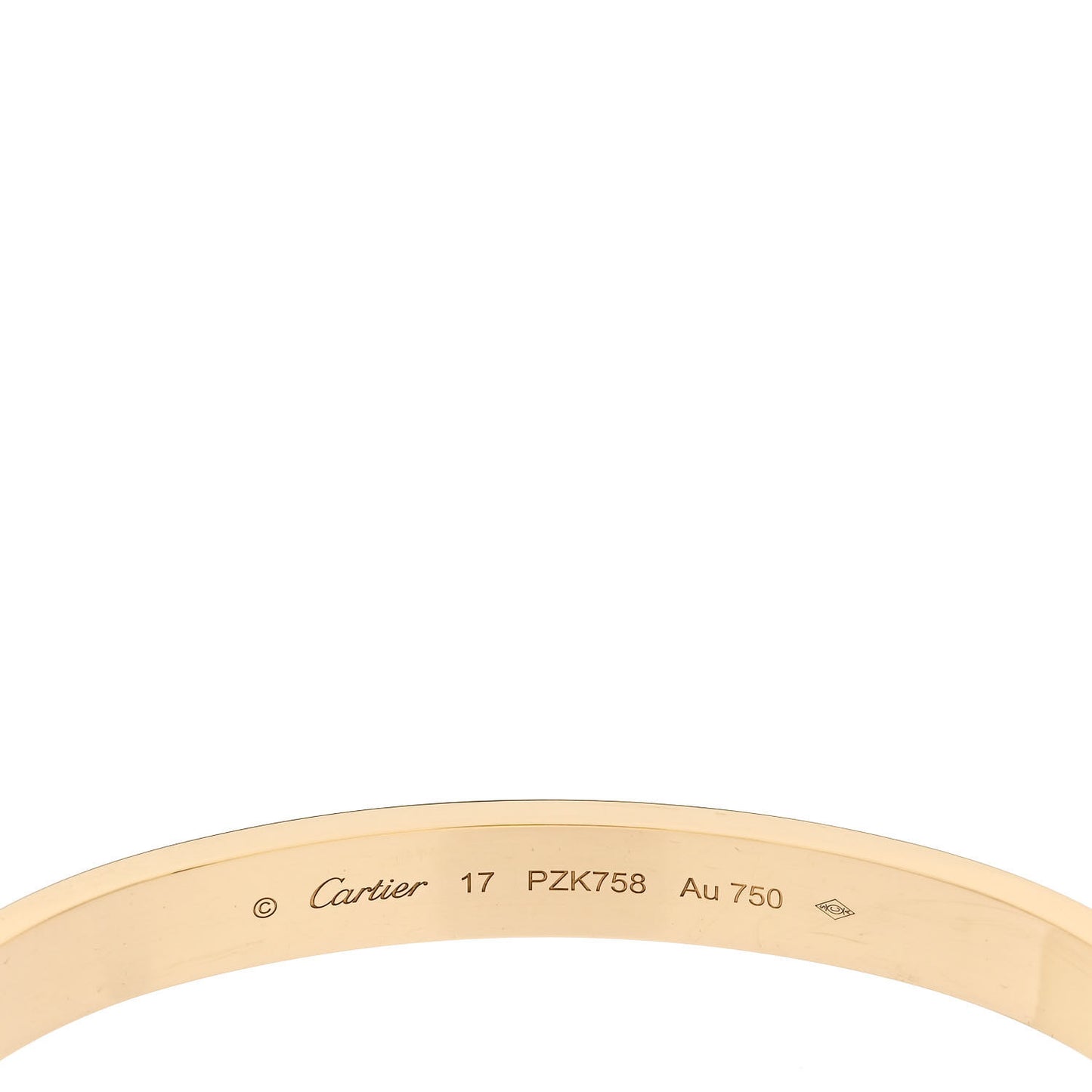 18K Yellow Gold LOVE Bracelet 17