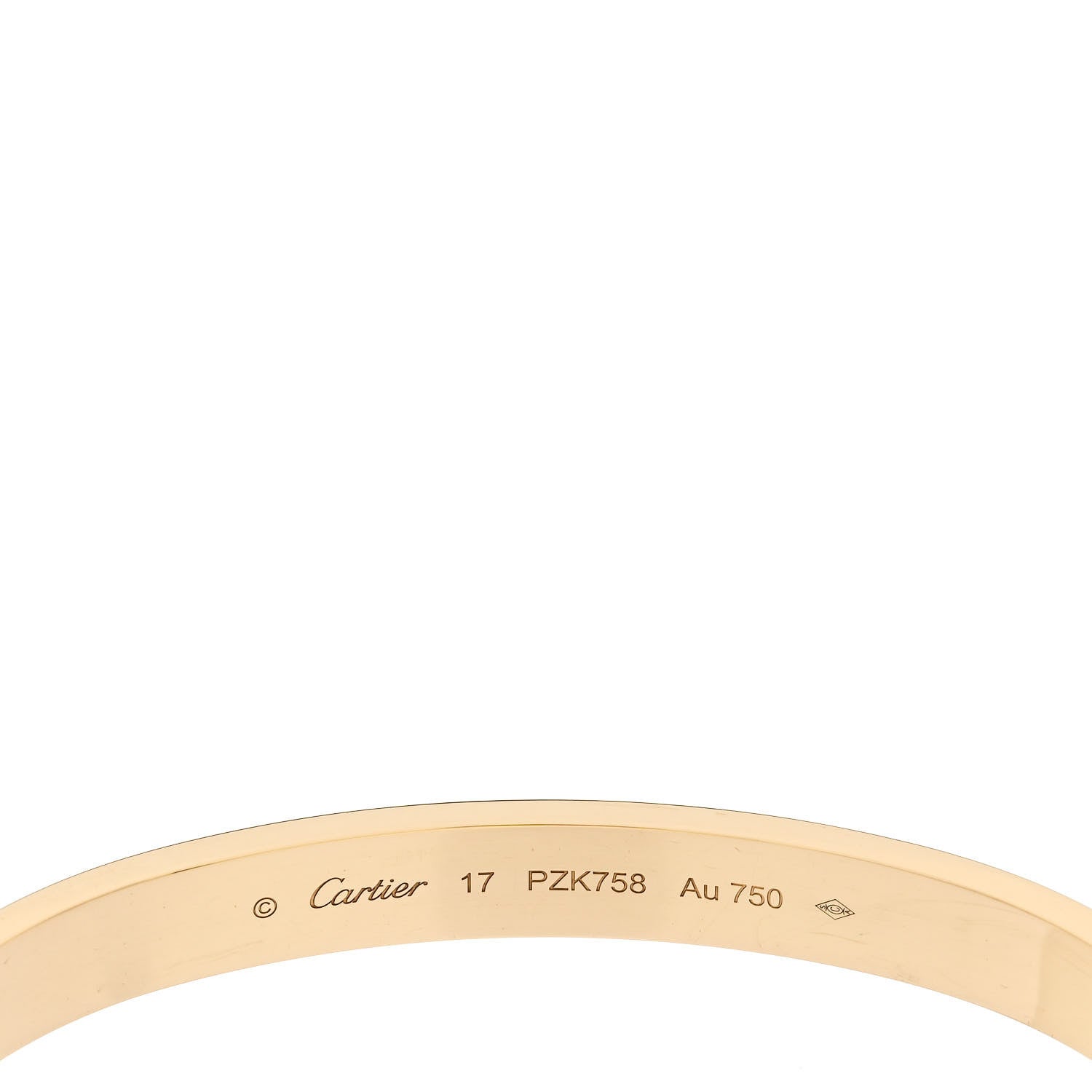 Cartier 18K Yellow Gold LOVE Bracelet 17 4 of 6