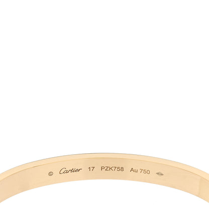 Cartier 18K Yellow Gold LOVE Bracelet 17 4 of 6
