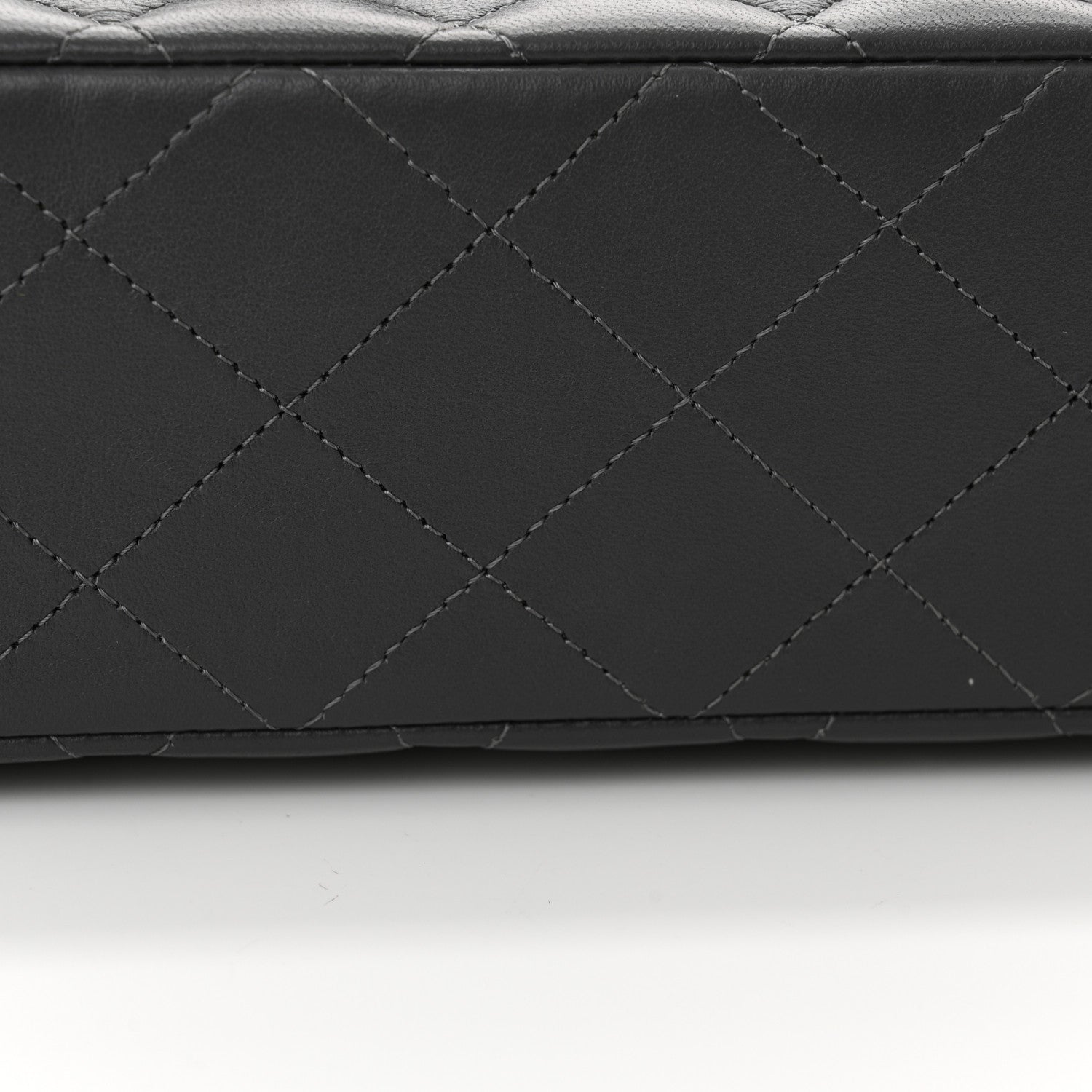 Chanel Lambskin Quilted Medium Double Flap Dark Grey 12 of 12