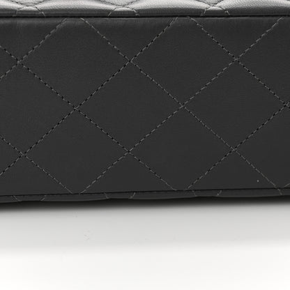 Chanel Lambskin Quilted Medium Double Flap Dark Grey 12 of 12