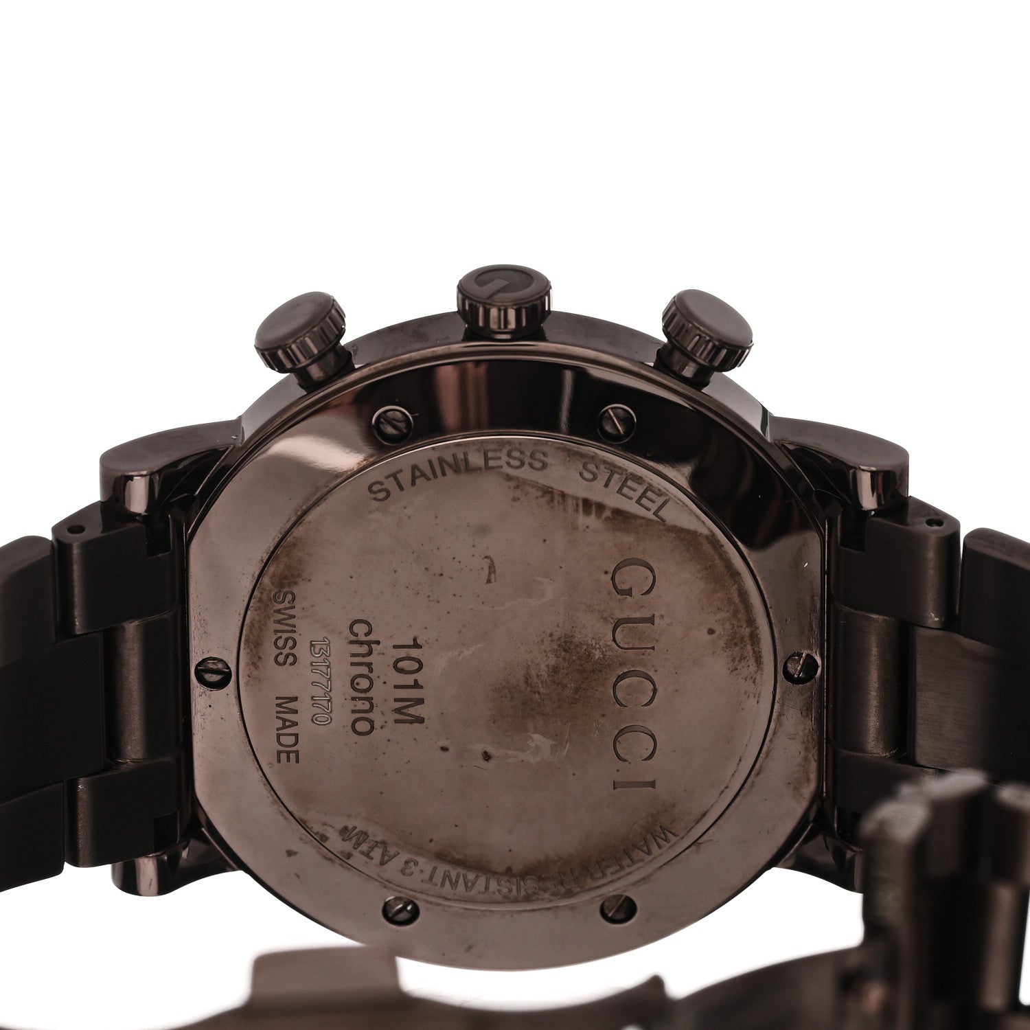 Gucci Stainless Steel 44mm 101M G-Chrono Quartz Watch Brown 4 of 4