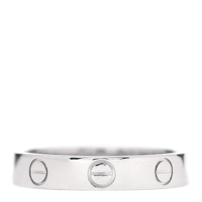 Cartier Platinum 3.5mm LOVE Wedding Band Ring 52 6 1 of 5