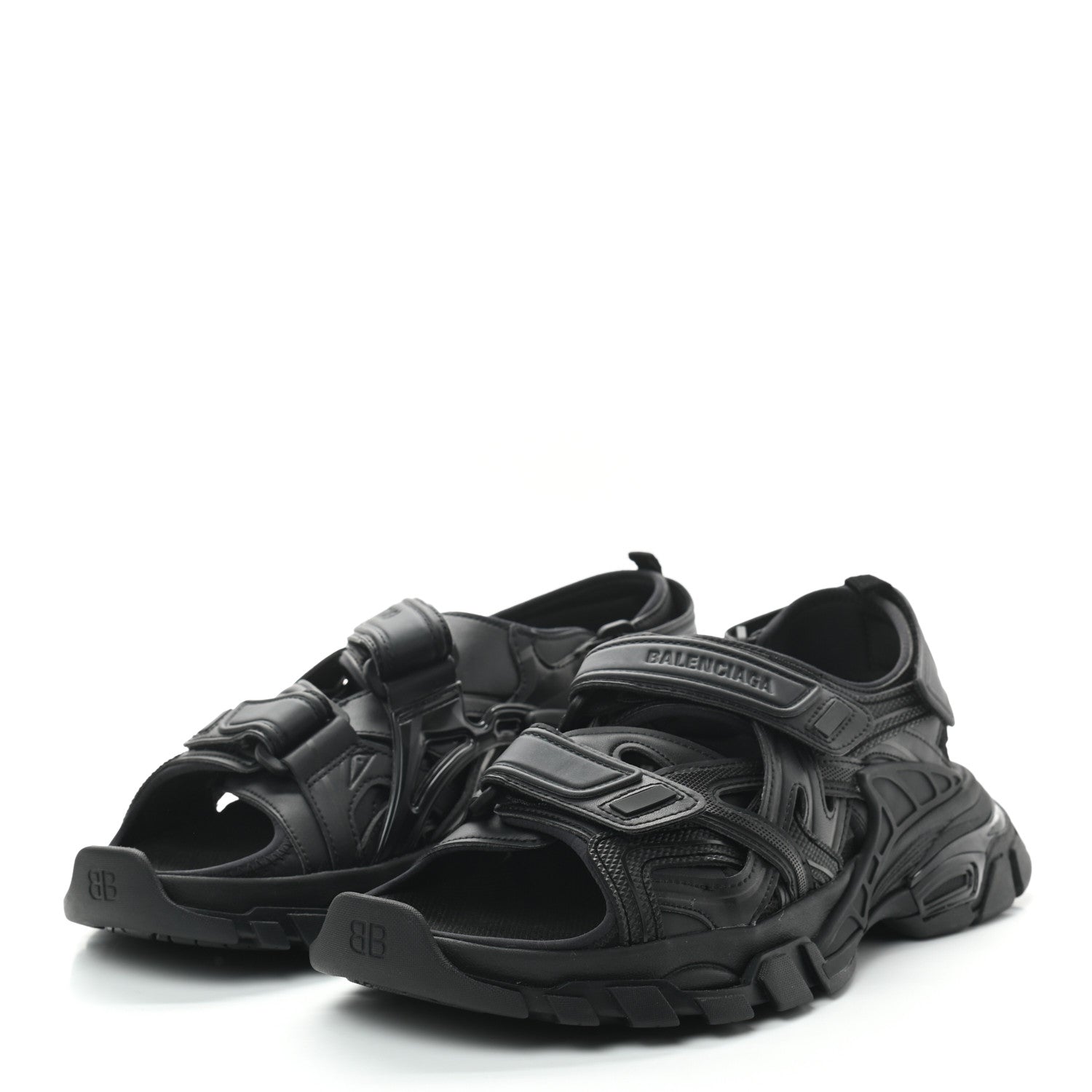 Balenciaga Neoprene Rubber Mens Track Sandals 41 Black 2 of 7