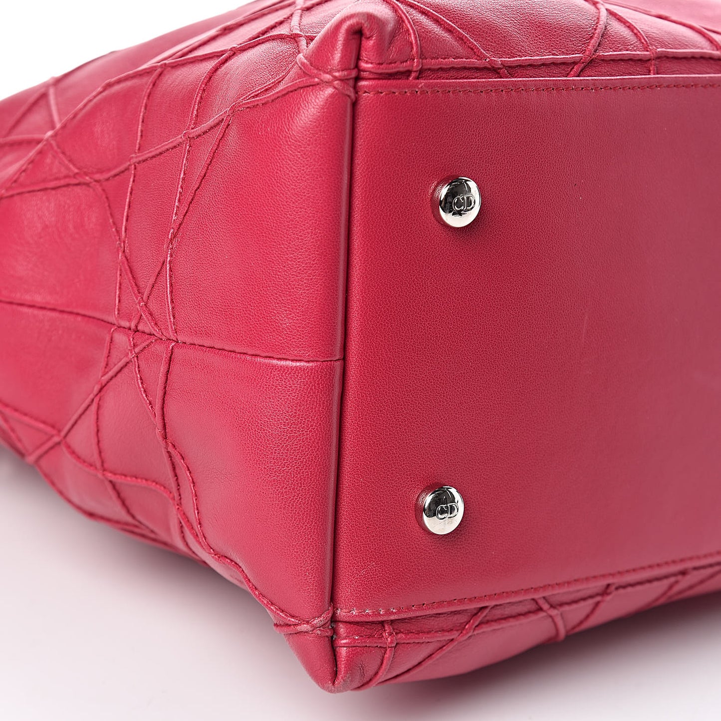 Lambskin Cannage Medium Granville Tote Fuchsia