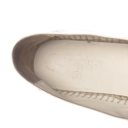 Chanel Lambskin CC Espadrilles 38 Beige Black 7 of 11