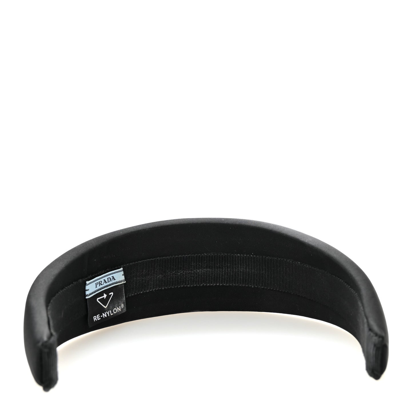 Re-Nylon Metal Triangle Logo Headband Black
