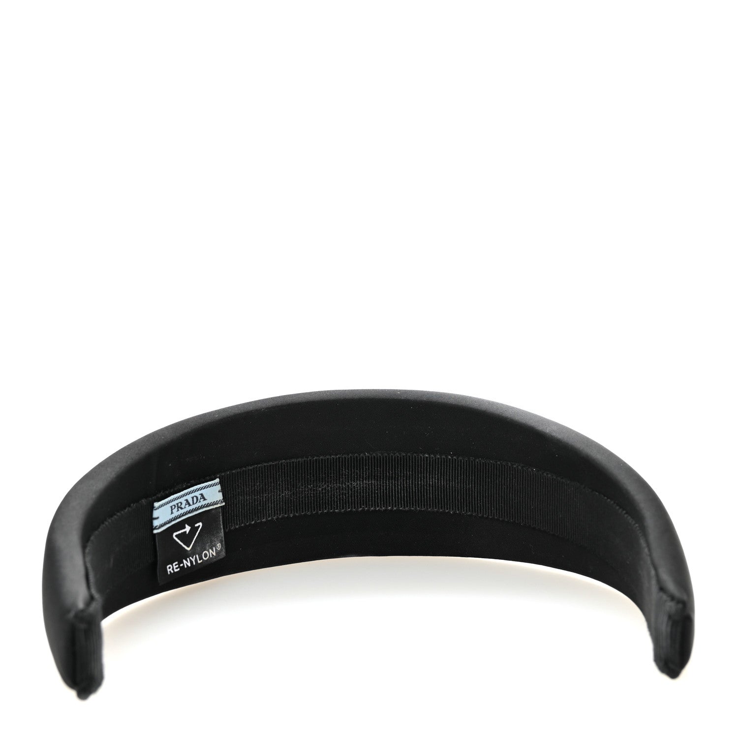 Prada Re-Nylon Metal Triangle Logo Headband Black 4 of 6