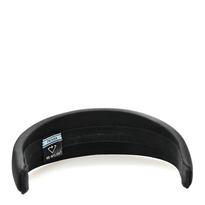Prada Re-Nylon Metal Triangle Logo Headband Black 4 of 6