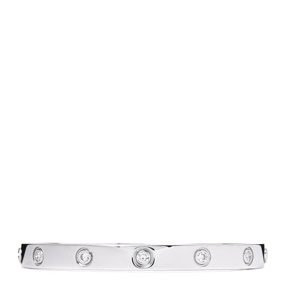 Cartier 18K White Gold 10 Diamond LOVE Bracelet 17 1 of 6