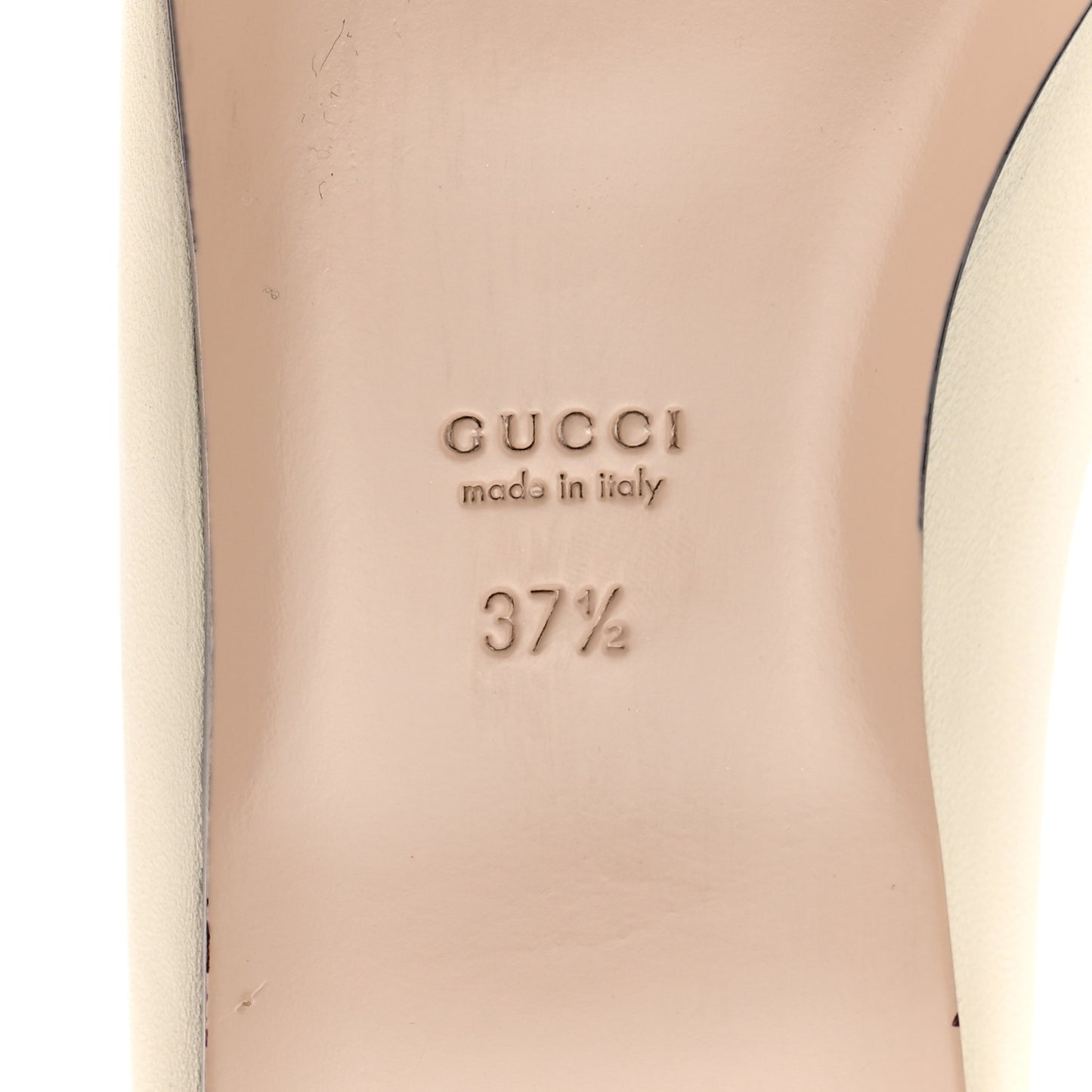 Nappa Lumiere Deva Horsebit Chain Embellished Flats 37.5 Dusty White