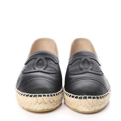 Chanel Lambskin CC Espadrilles 39 Black 2 of 11