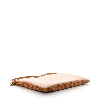 MCM Visetos Liz Shopper Tote Pouch Cognac 4 of 16