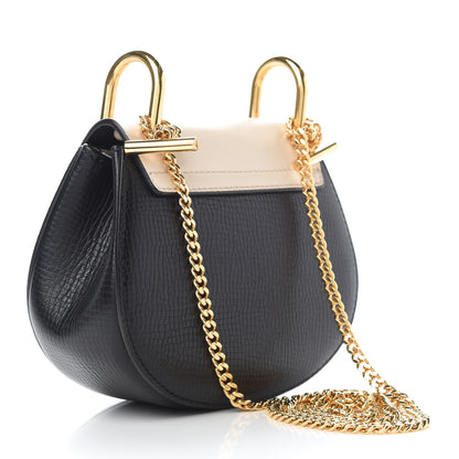 Chloe Textured Calfskin Lambskin Nano Drew Shoulder Bag Black 3 of 8