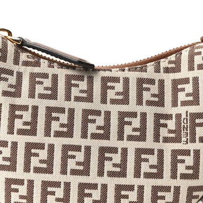 Fendi Fabric Jacquard FF 1974 Nano Fendigraphy Hobo Charm Beige 8 of 10