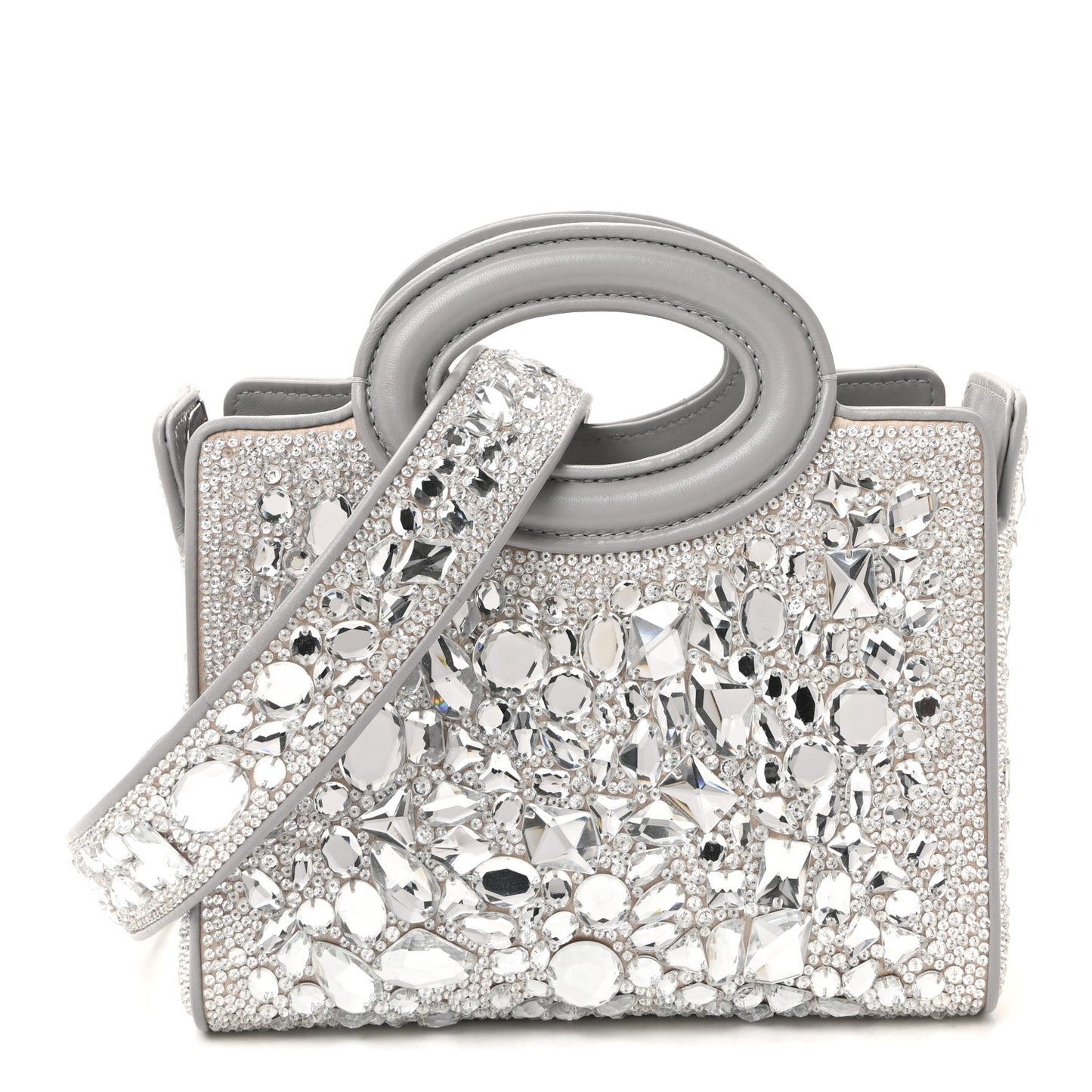 Crystal Mini Le Troisieme Shopping Bag Grey