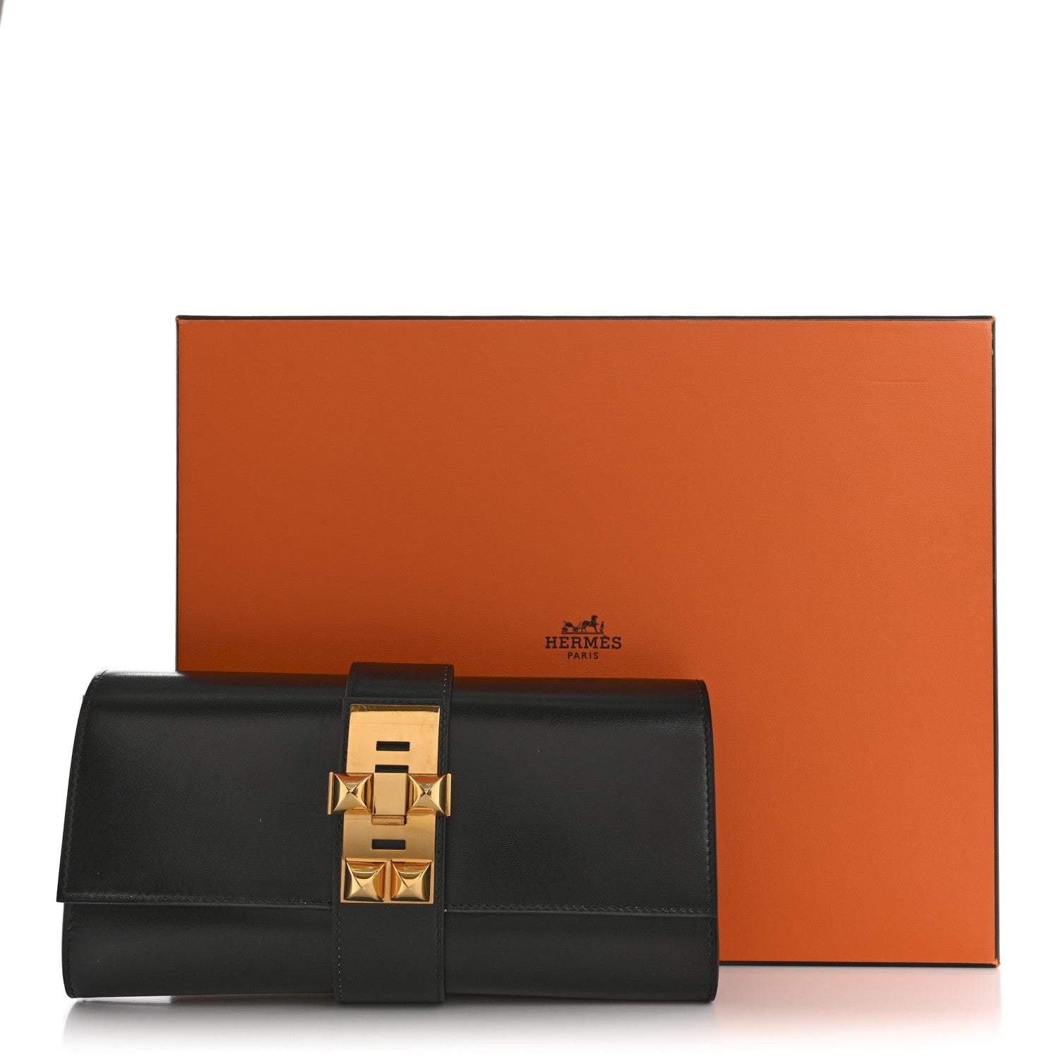 Hermes Box Medor 23 Clutch Black 9 of 9