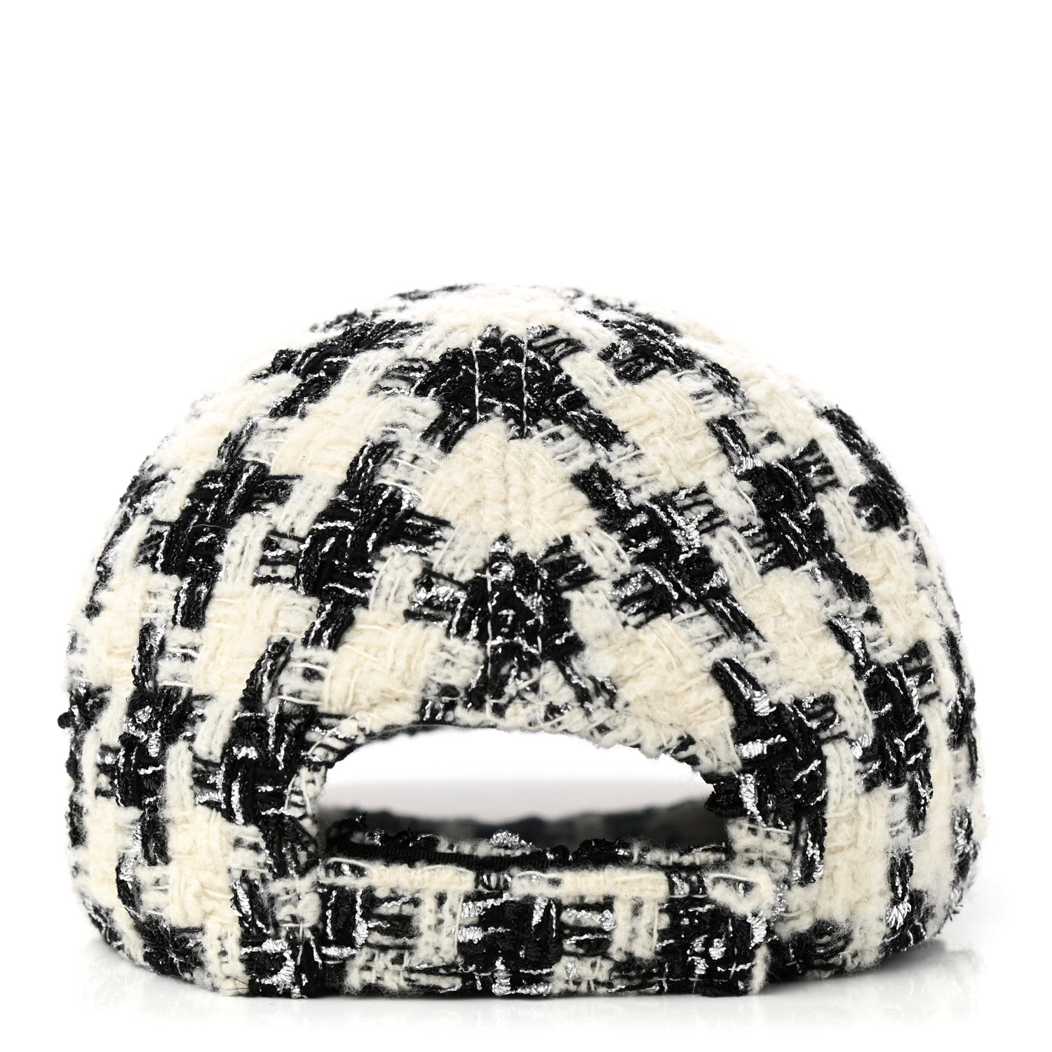 Chanel Tweed CC Cap Hat L Black White 7 of 7