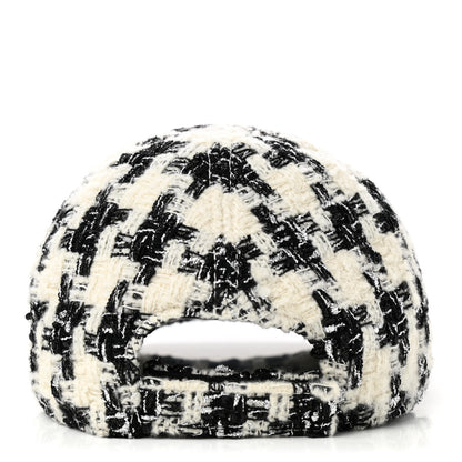 Chanel Tweed CC Cap Hat L Black White 7 of 7