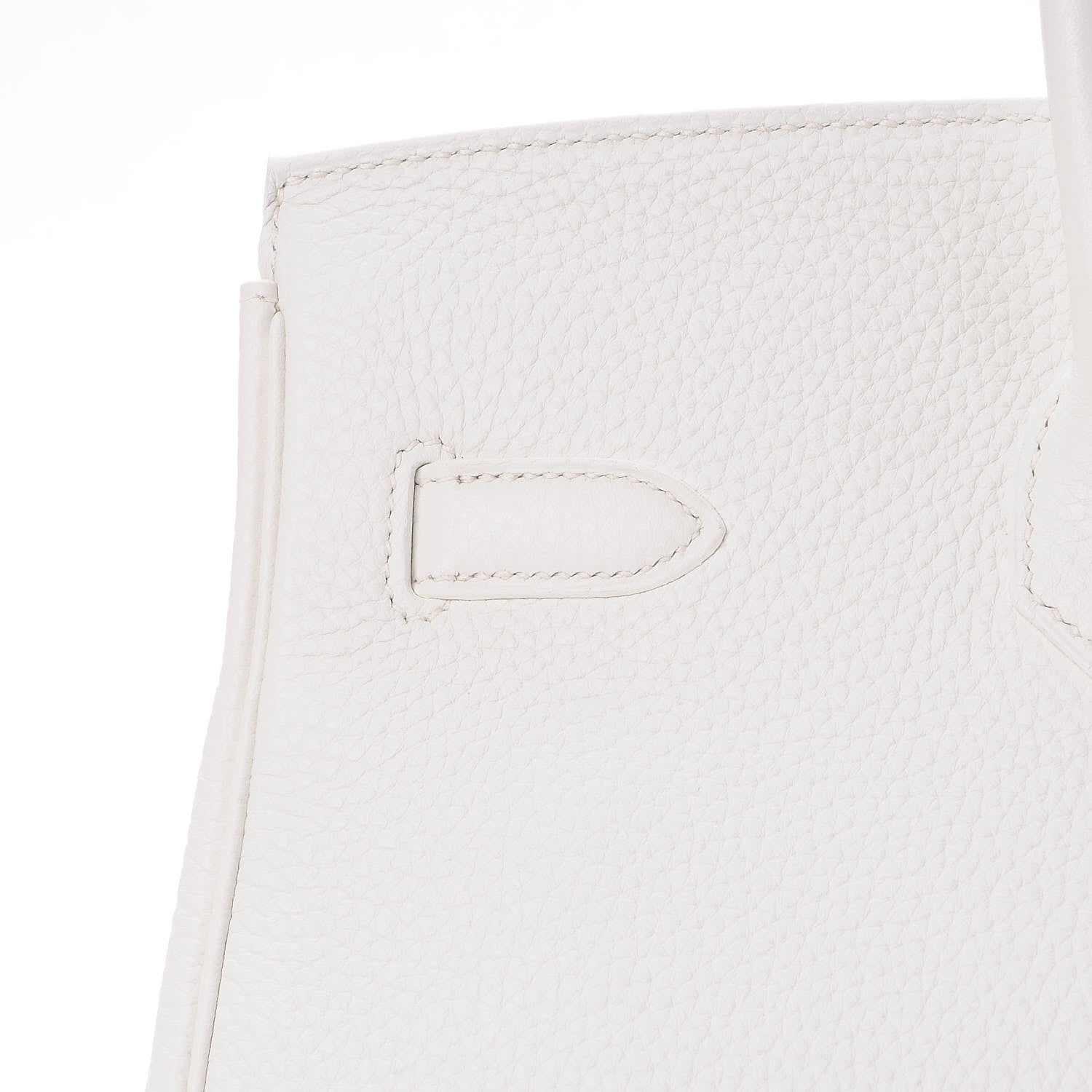 Hermes Taurillon Clemence Birkin 35 White 27 of 34