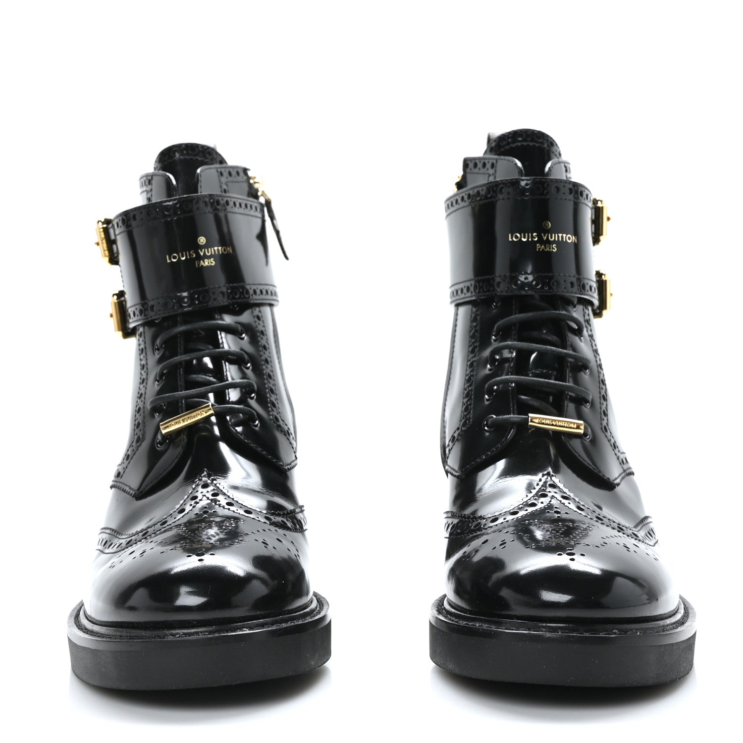 Louis Vuitton Glazed Calfskin Midtown Ankle Boots 40 Black 2 of 7