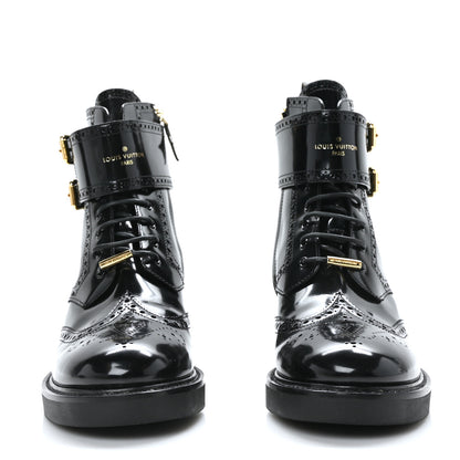 Louis Vuitton Glazed Calfskin Midtown Ankle Boots 40 Black 2 of 7