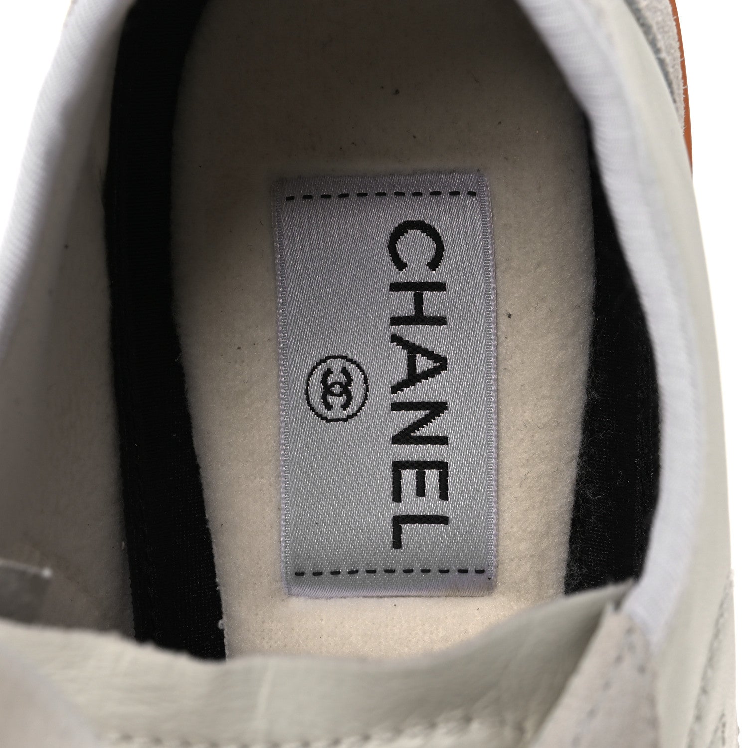 Chanel Calfskin Suede Womens CC Sneakers 39 White 9 of 11