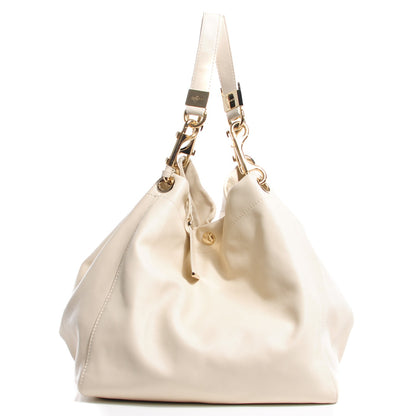 Jimmy Choo Calfskin Lola Oversized Tote White 1 of 7