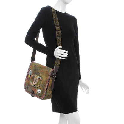 Chanel Washed Toile Graffiti On The Pavements Messenger Khaki Multicolor 2 of 11