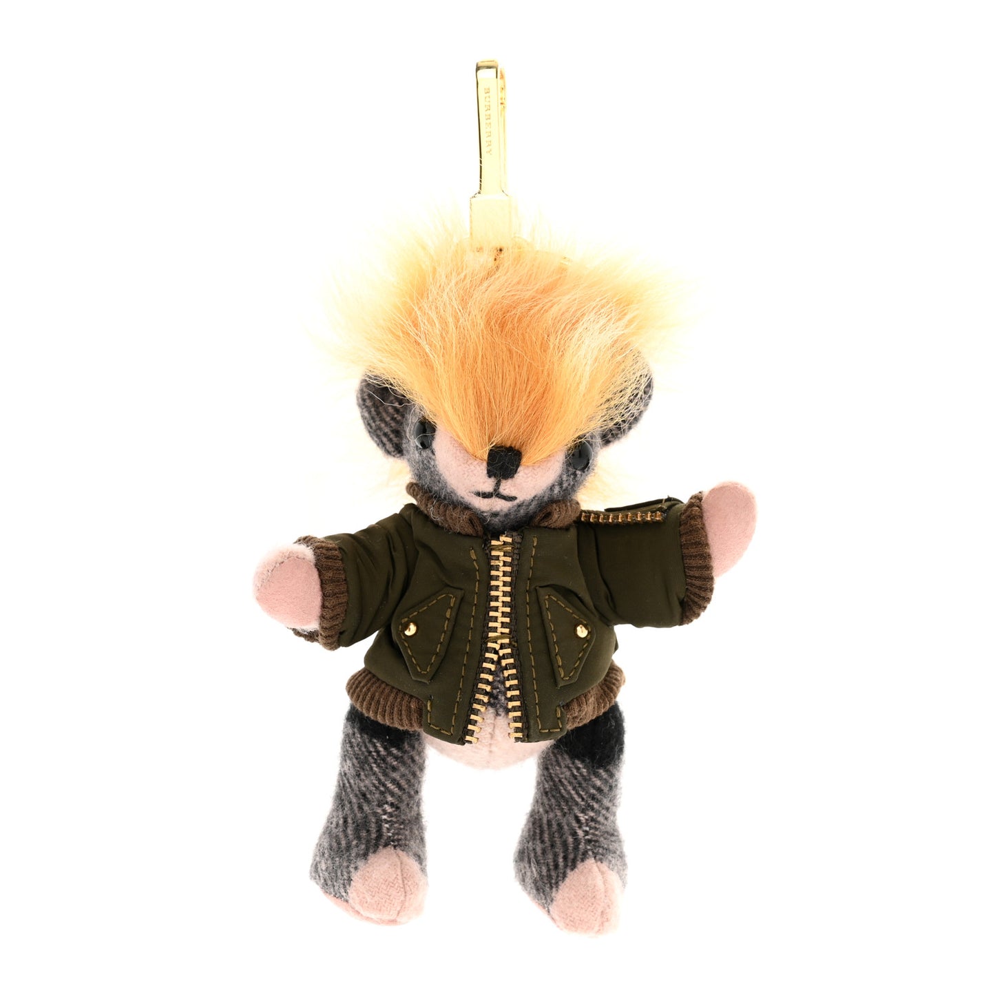 Cashmere Thomas Punk Teddy Bear Keychain Charm Camel