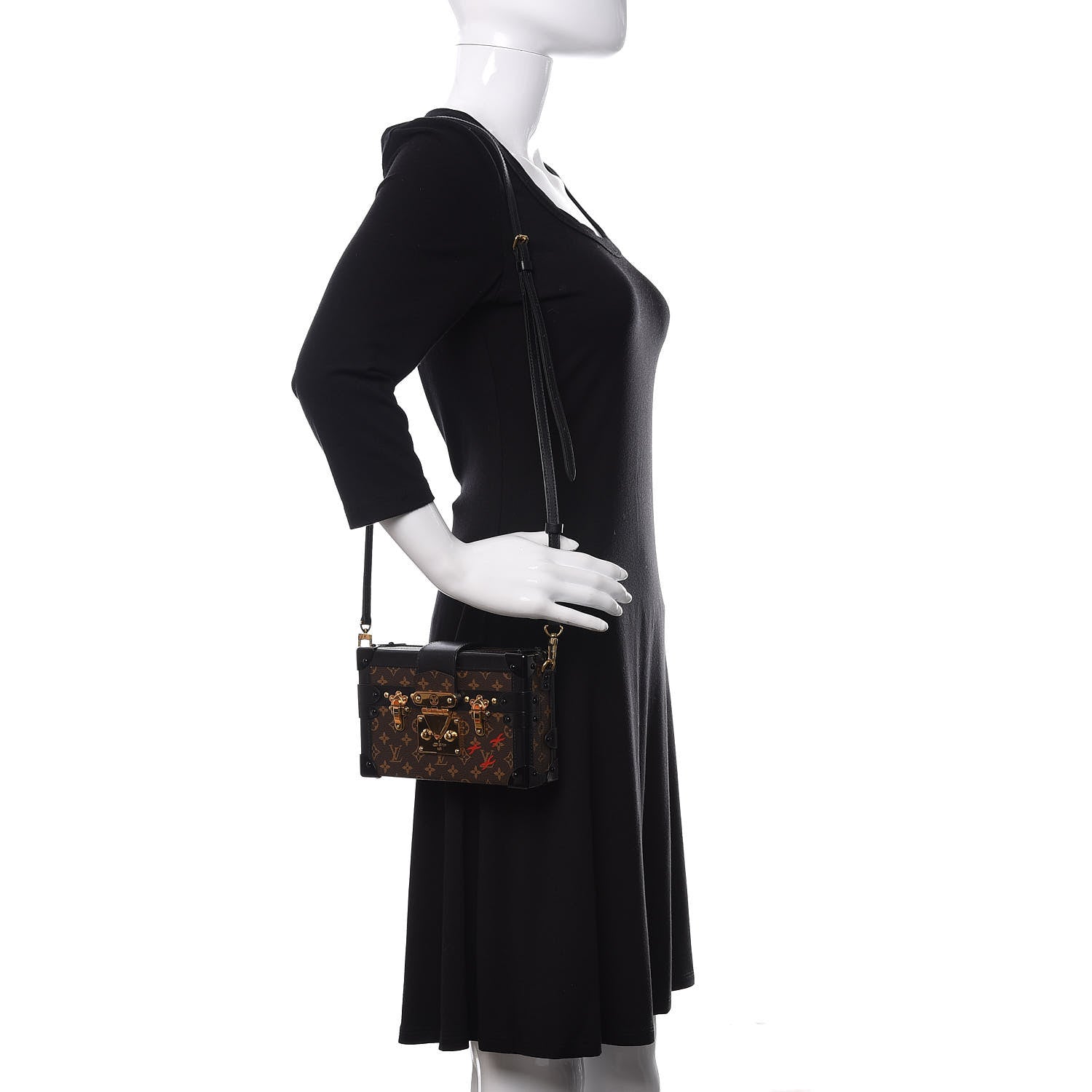 Louis Vuitton Monogram Petite Malle Black 2 of 9