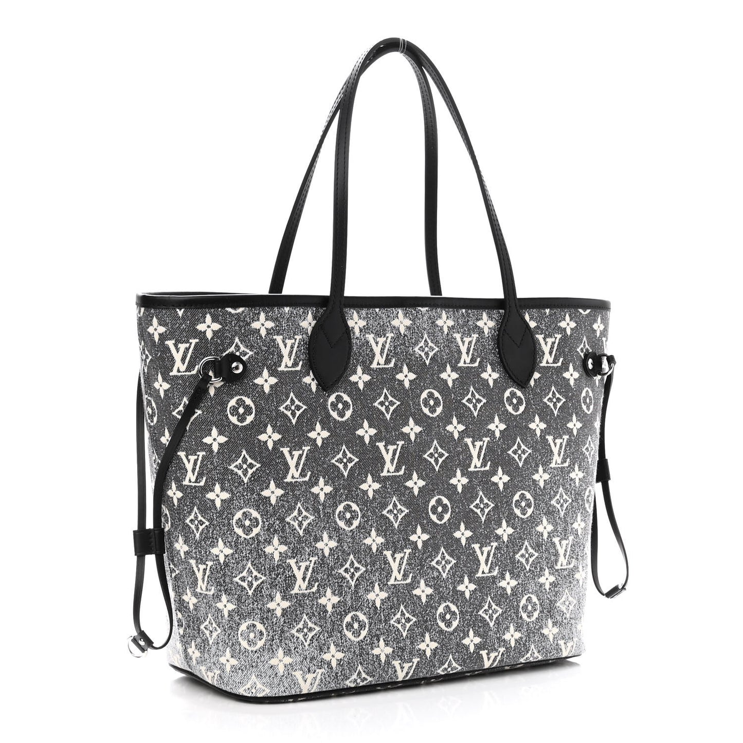 Denim Monogram Jacquard Neverfull MM Grey