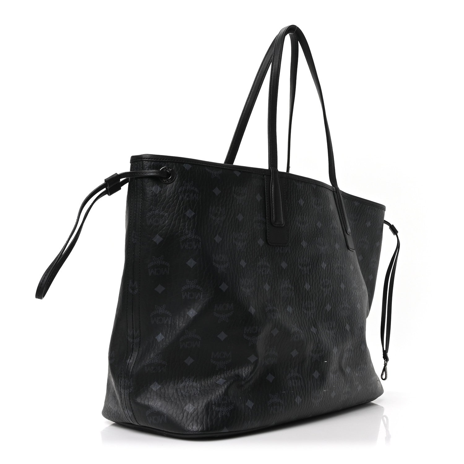 MCM Visetos Large Liz Reversible Shopper Tote Black 6 of 17
