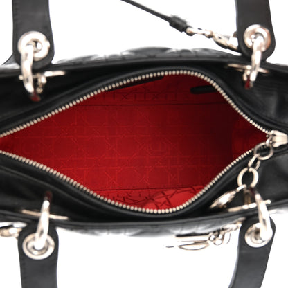 Christian Dior Lambskin Cannage Medium Lady Dior Black 5 of 13