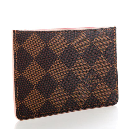Louis Vuitton Damier Ebene Caissa Card Holder Rose Ballerine 3 of 7