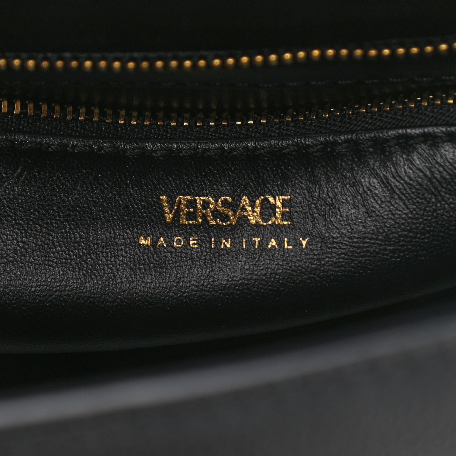 Versace Calfskin Medium La Medusa Top Handle Handbag Black 6 of 13