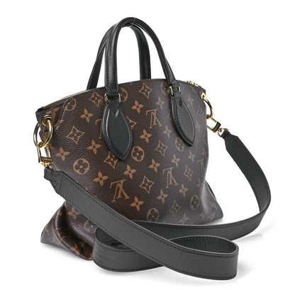 Louis Vuitton Monogram Flower Zipped Tote PM Black 3 of 10