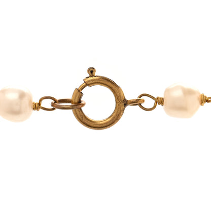 Chanel Pearl Medallion Long Necklace Gold 5 of 6