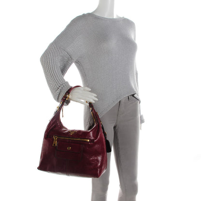 Prada Vitello Shine Hobo Amaranto 2 of 9