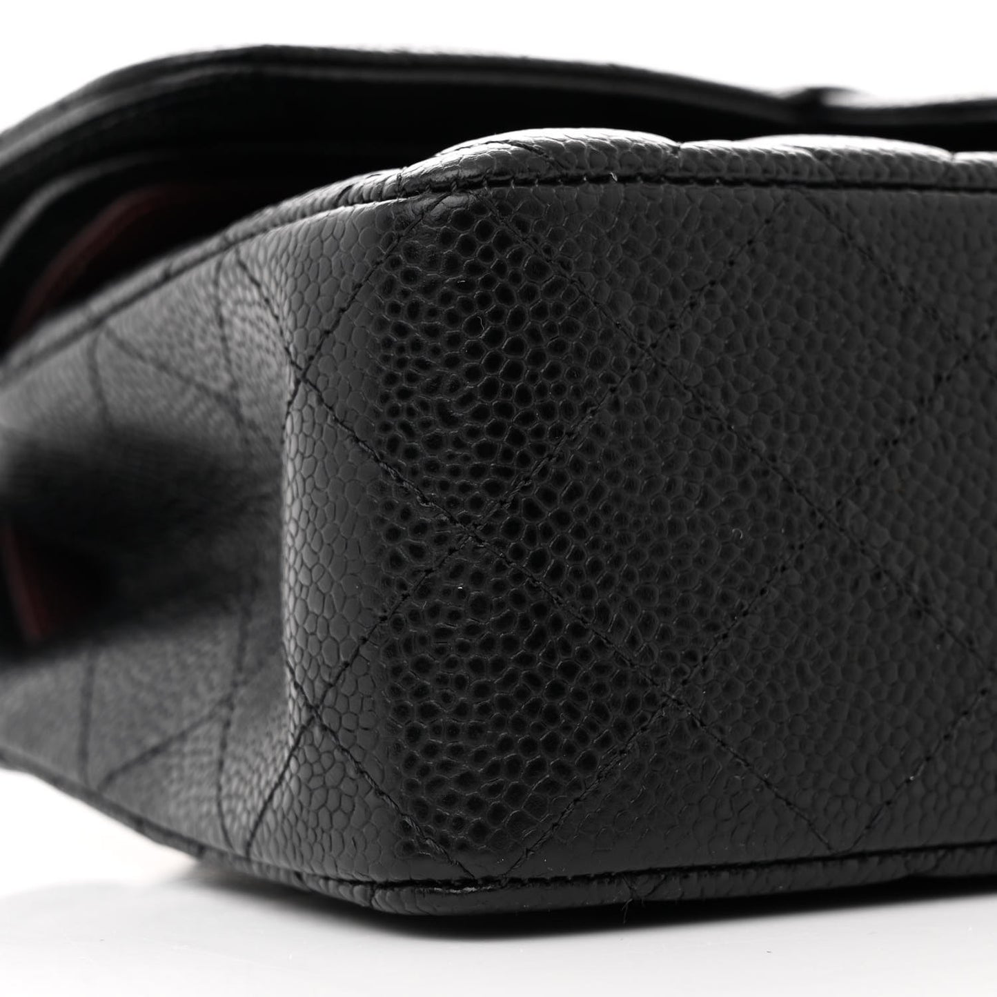 Caviar Quilted Small Double Flap Black