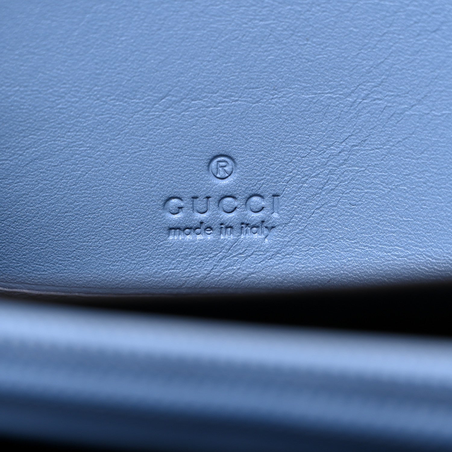 Gucci Calfskin Matelasse GG Marmont Zip Around Wallet Clear Sky Blue 6 of 9