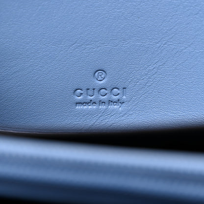Gucci Calfskin Matelasse GG Marmont Zip Around Wallet Clear Sky Blue 6 of 9