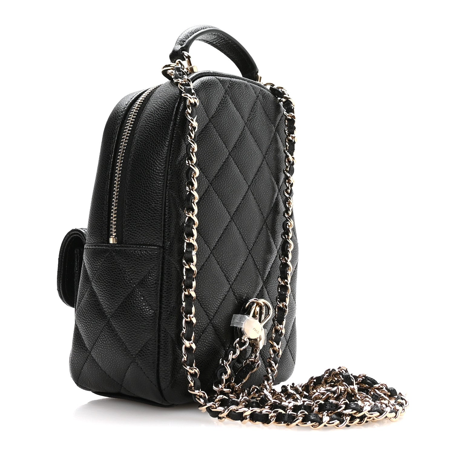 Chanel Caviar Quilted CC Mini Classic Backpack Black
