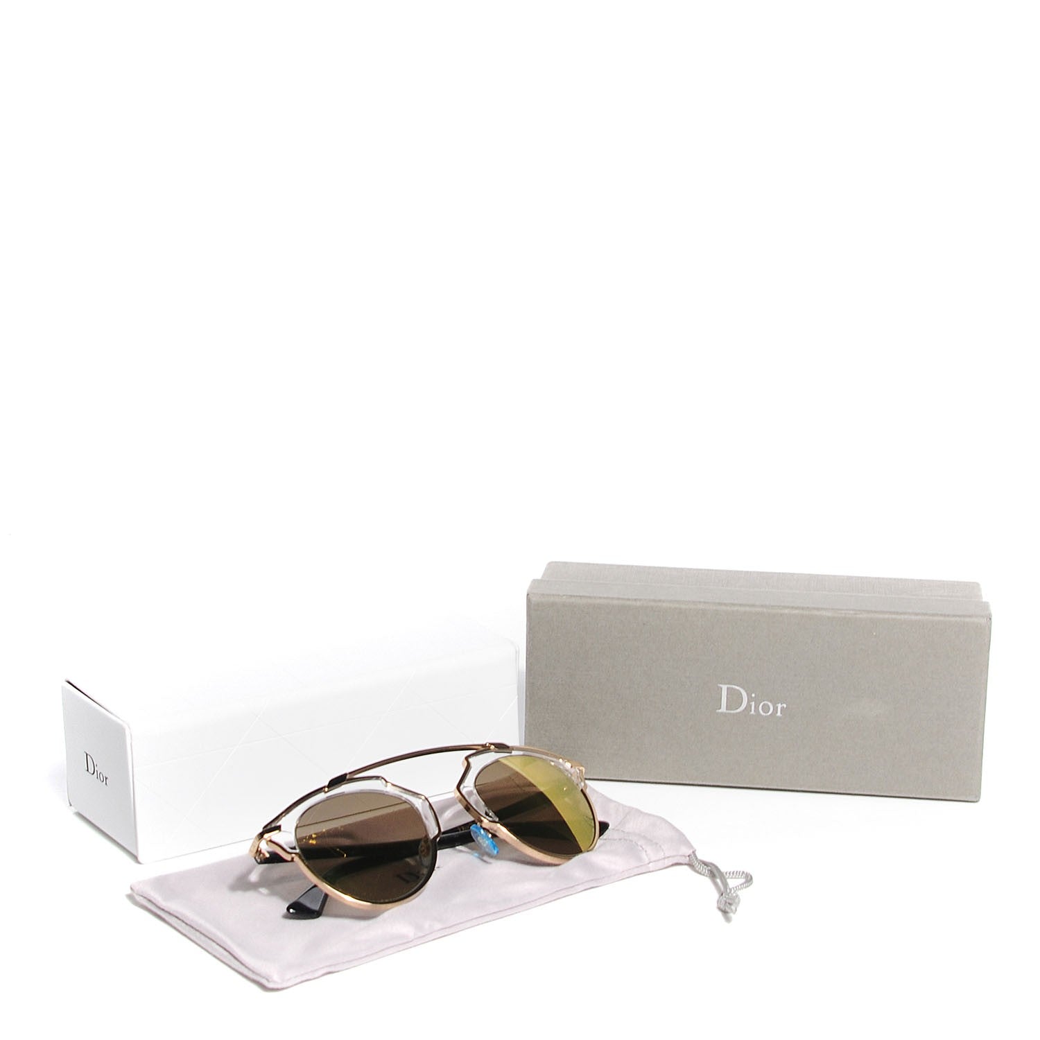 Christian Dior So Real Round Sunglasses Gold 9 of 9
