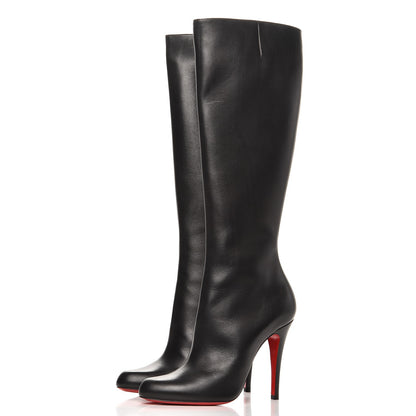 Christian Louboutin Calfskin Bourge 100 Tall Boots 37 Black 3 of 10