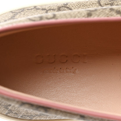 Gucci GG Supreme Monogram Womens Slip On Sneakers 35.5 Beige Ebony New Rosette Carmine Rose Sun Orange 7 of 9