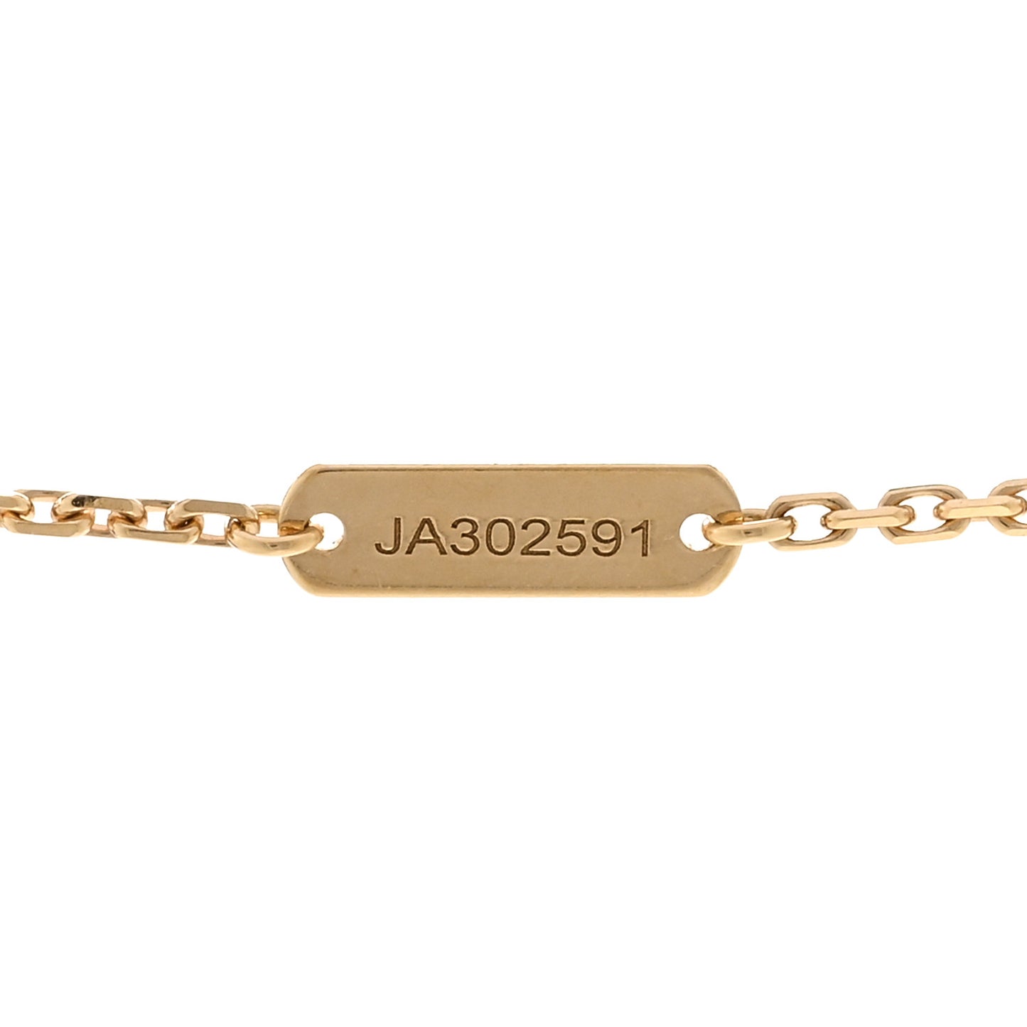 18K Yellow Gold Mother of Pearl Vintage Alhambra Pendant Necklace
