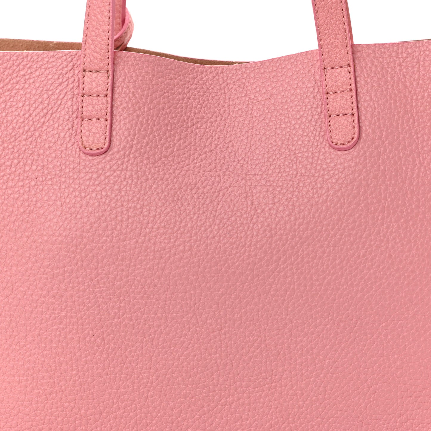 Tumbled Calfskin Small Shopping Tote Blush
