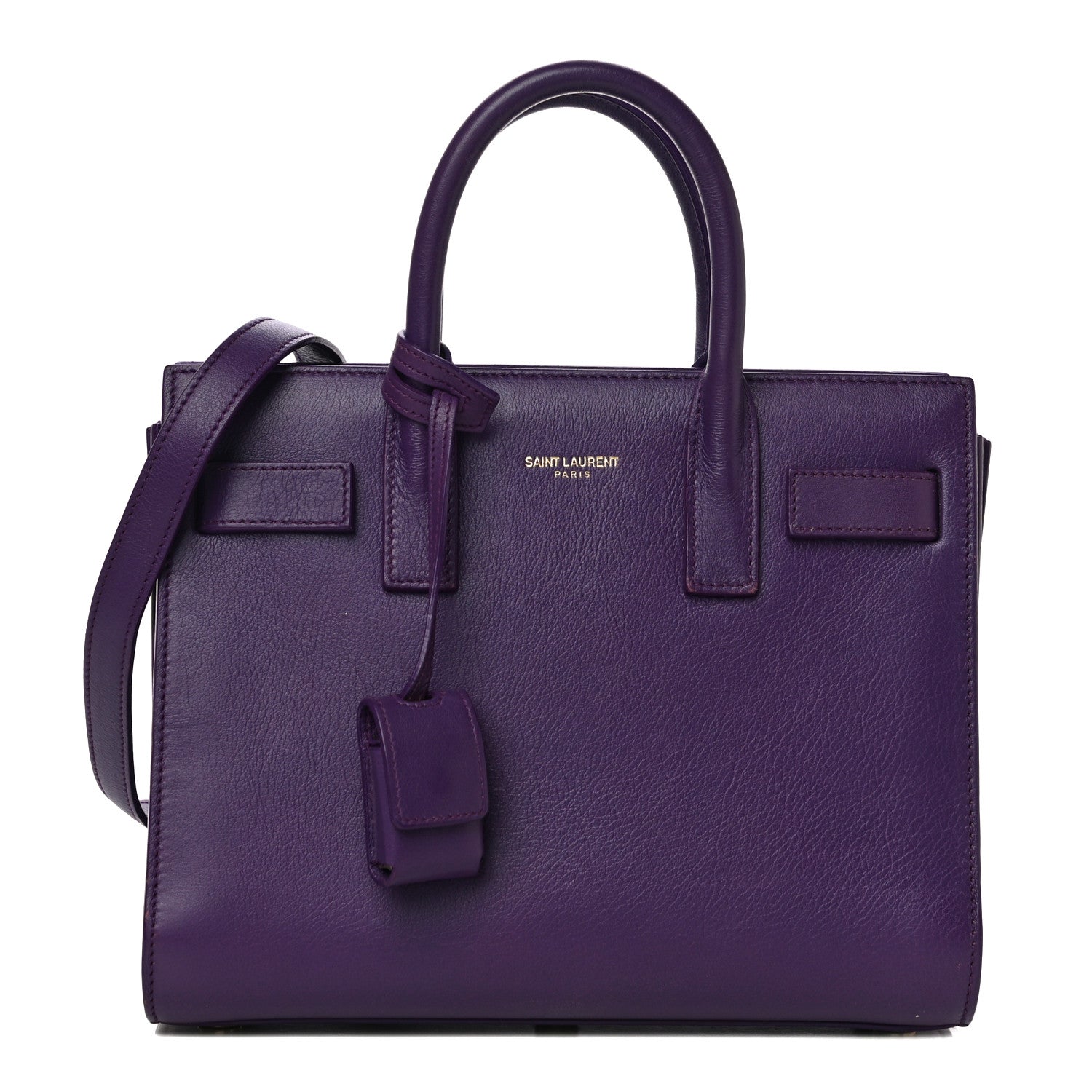 Saint Laurent Calfskin Nano Sac De Jour Purple 1 of 12