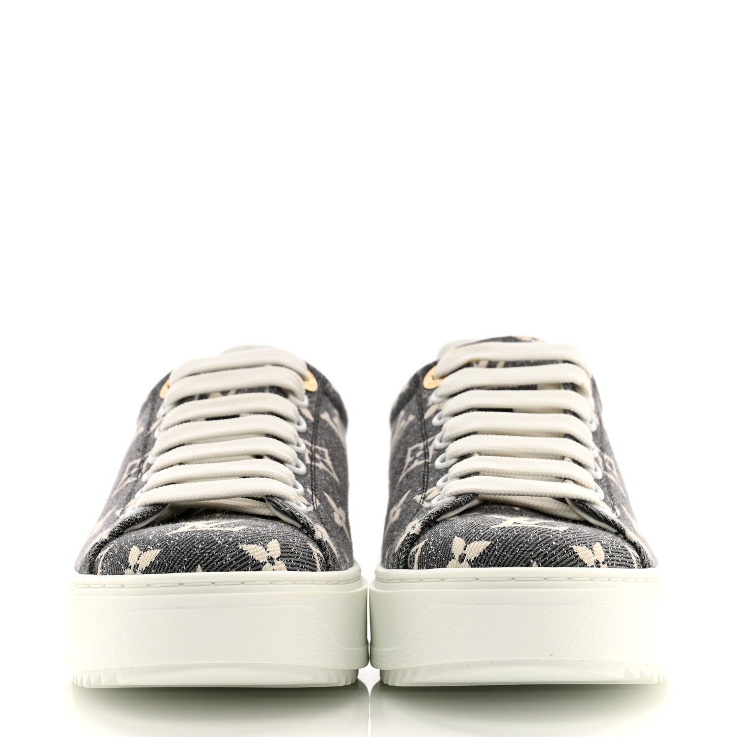 Louis Vuitton Denim Monogram Time Out Sneakers 36 2 of 10
